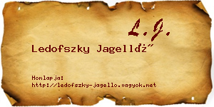 Ledofszky Jagelló névjegykártya